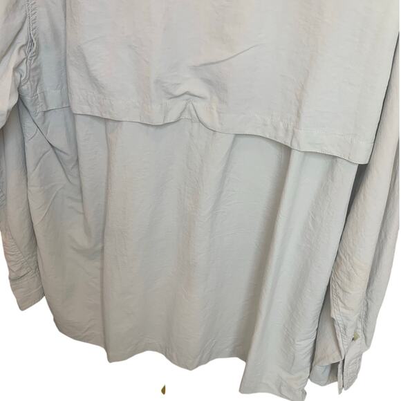 Natural Gear Fishing Shirt XL Khaki Nylon Vented Long / Short Sleeves Mens - Picture 6 of 8